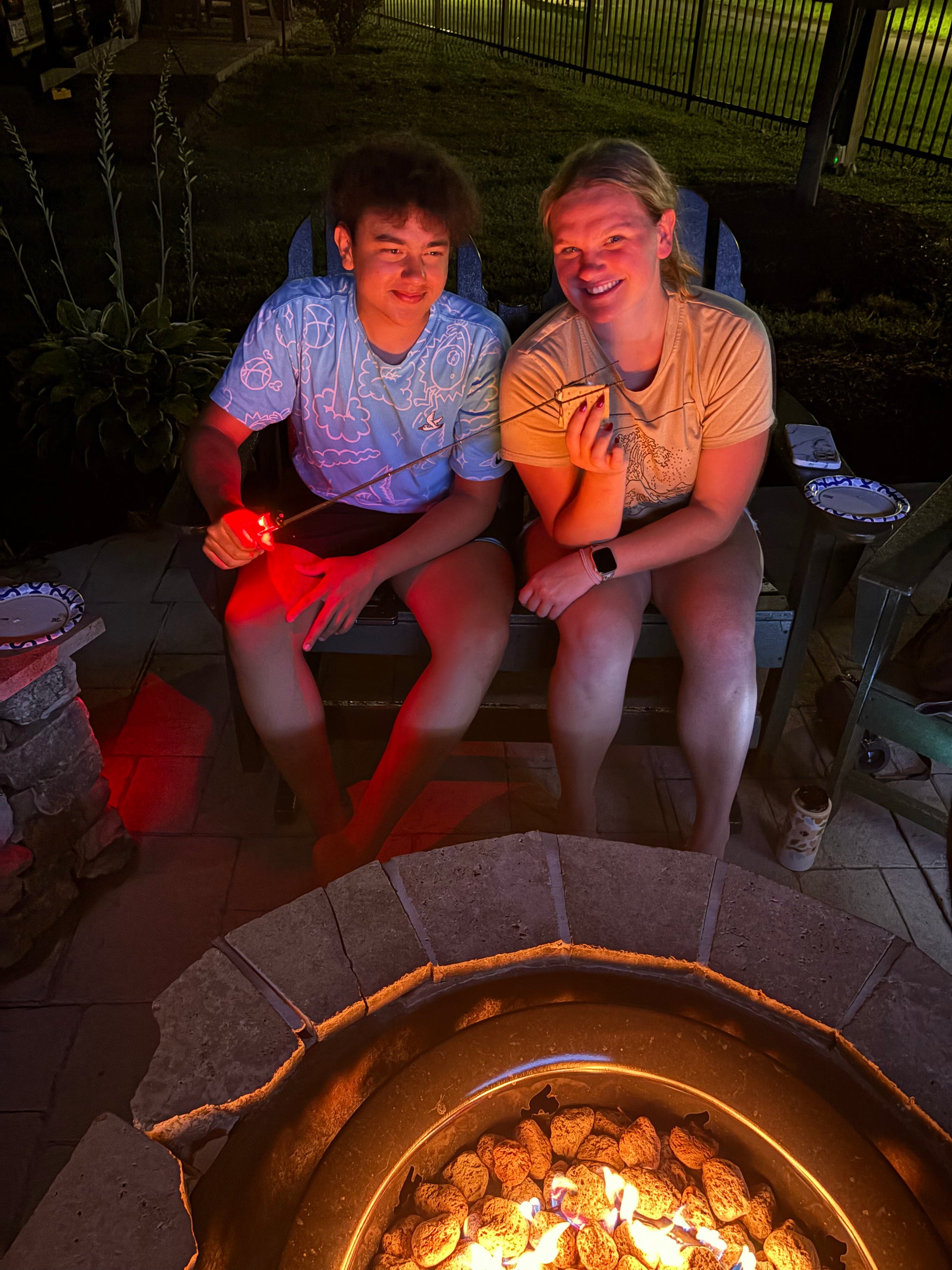 LightPal and teenagers Camping
