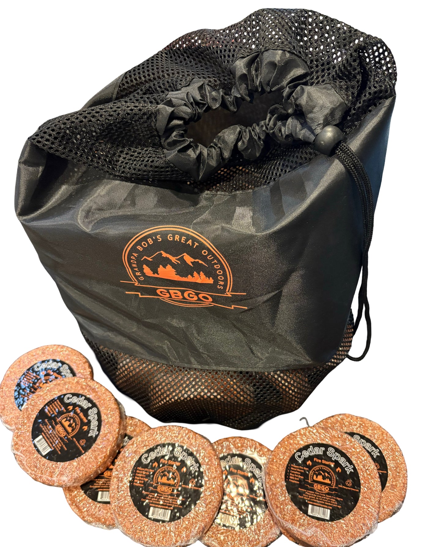 20- pack with storage bag-GBGO Cedar Spark Fire Starter