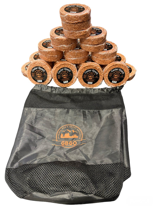 30-pack with storage bag- GBGO Cedar Spark Fire Starter