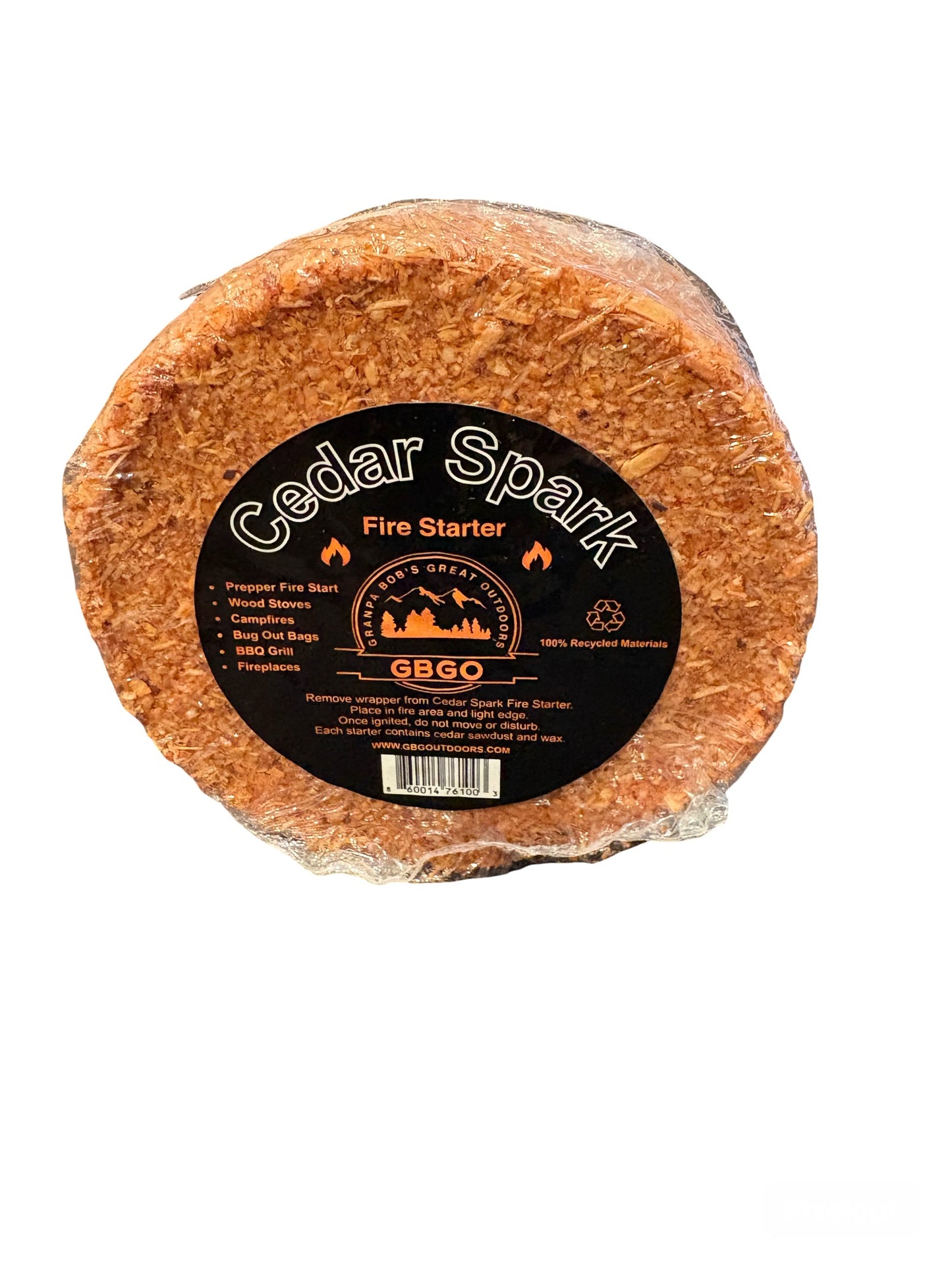 1 pack- GBGO Cedar Spark Fire Starter