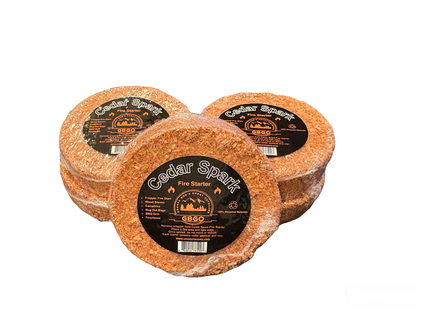 5 pack- GBGO Cedar Spark Fire Starter