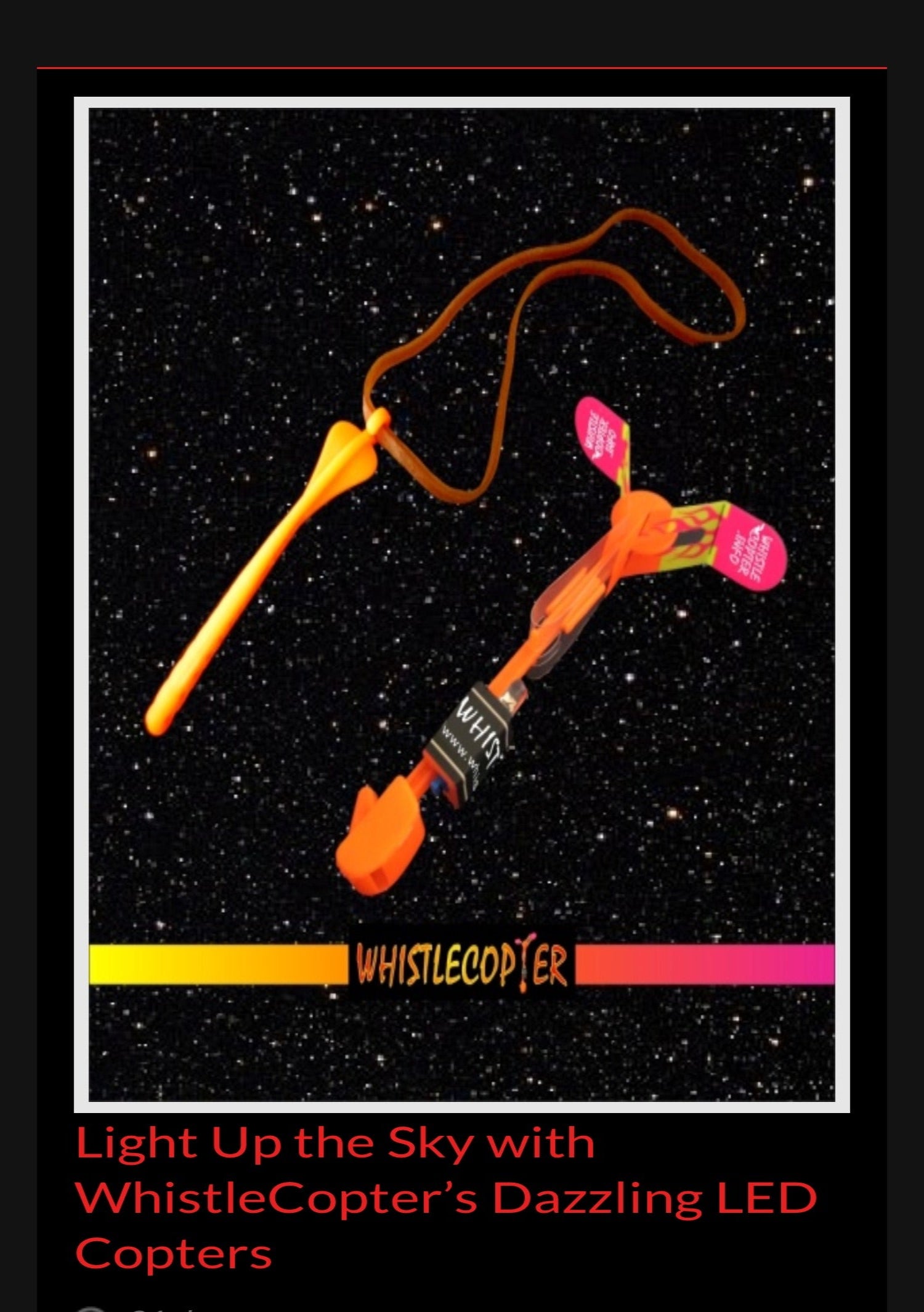 Whistle Copter Slingshot