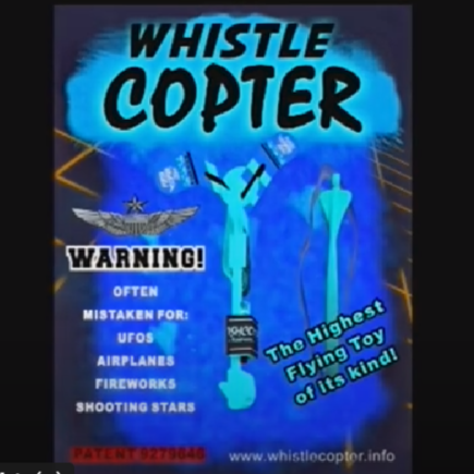 whistle copter slingshot toy in package