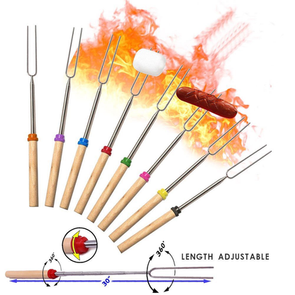 Marshmallow/Hot Dog Roasting Sticks with Storage Bag 8 Pack